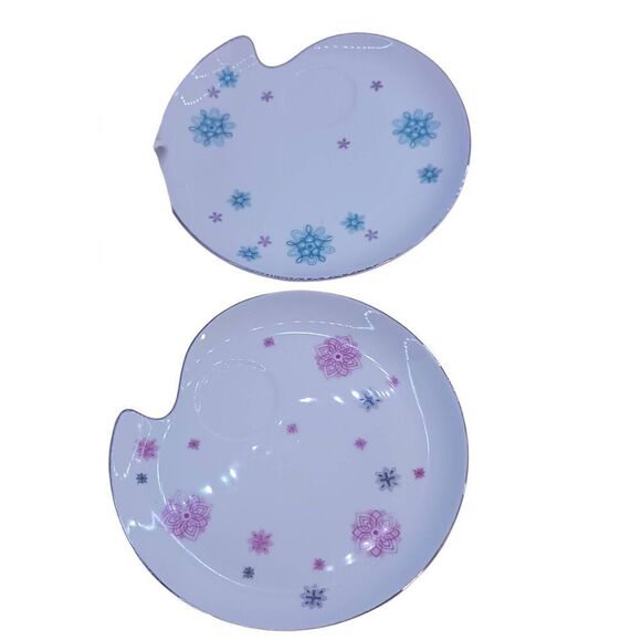 Snack Plates Shafford Japan VTG MCM Atomic Starburst Cup Snowflake Set - Picture 3 of 13